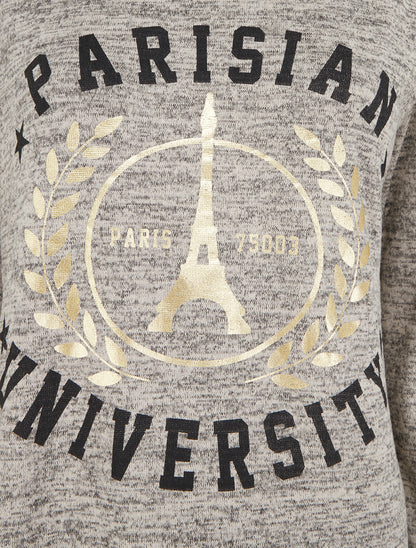 T-shirt ample Parisian University - Taupe - 3