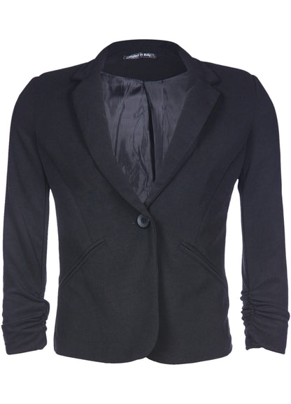 Veste manches plissées - Noir - 1