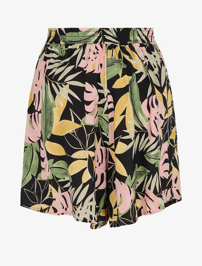 Short fluide imprimé tropical - Noir - 2