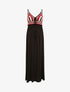 Robe longue à buste crochet - Noir - 4