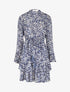 Robe patineuse volantée et satinée - Bleu - 1