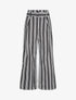 Pantalon ample à rayures - Noir - 1