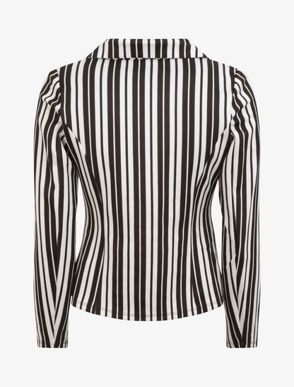 Blazer cintré à rayures - Noir/blanc - 2