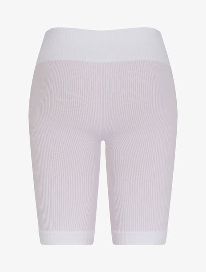 Cycliste côtelé à taille haute - Blanc - 2