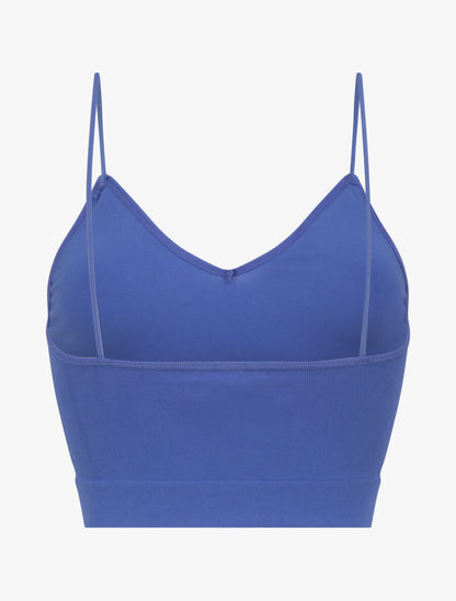Crop top ajusté à fines bretelles - Bleu électrique - 2