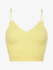 Crop top ajusté à fines bretelles - Jaune - 4