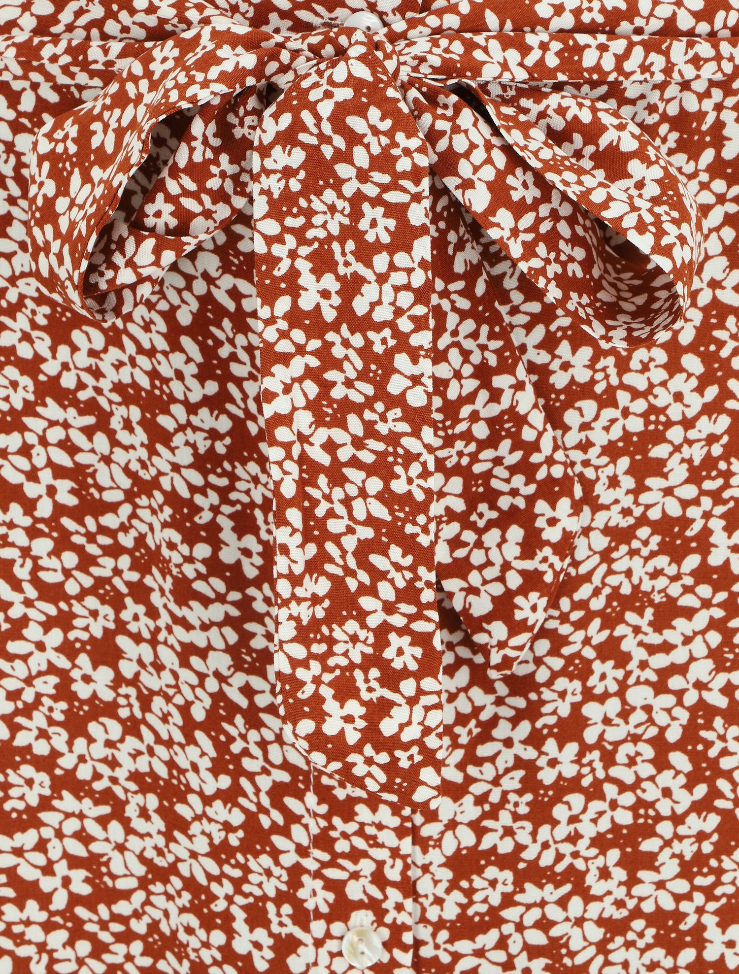 Jupe longue boutonnée à bas asymétrique - Marron - 3