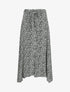 Jupe longue boutonnée à bas asymétrique - Noir - 1