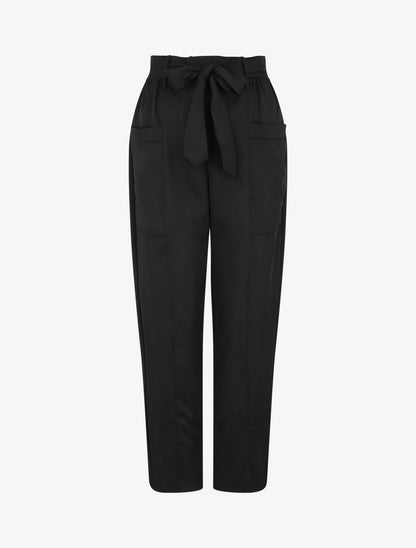 Pantalon élastiqué fluide - Noir - 4