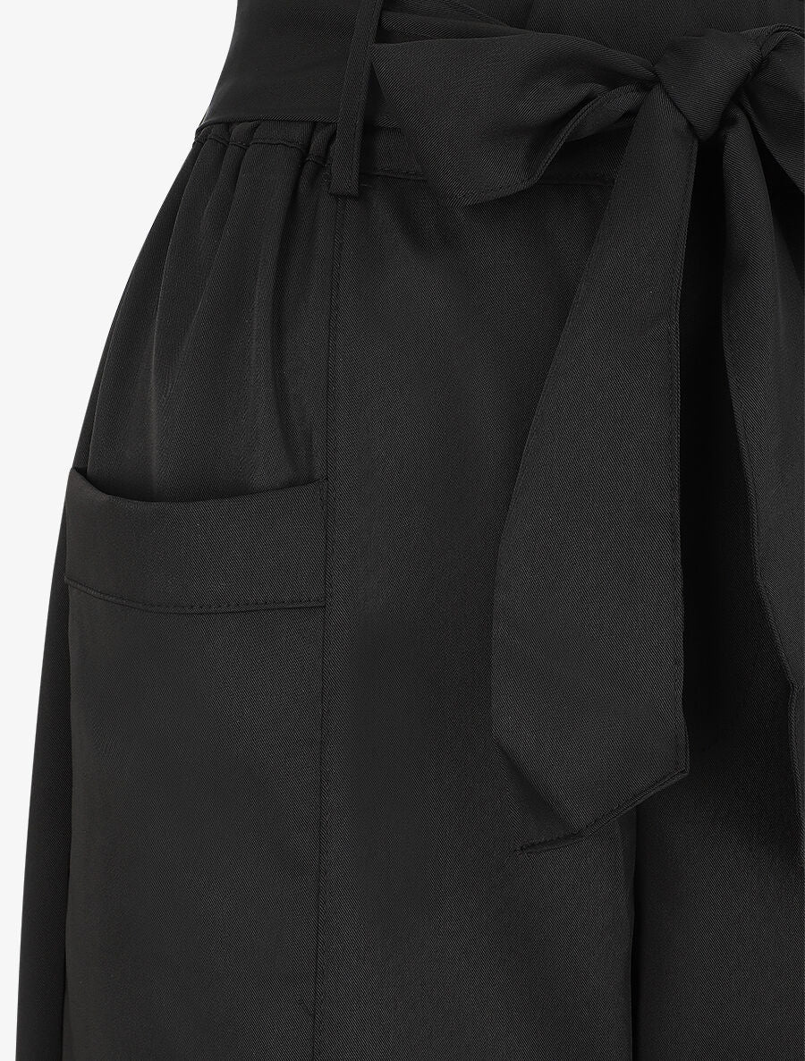 Pantalon élastiqué fluide - Noir - 3