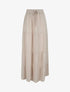 Jupe longue à taille élastiquée - Beige - 5