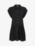 Robe chemise à manches courtes - Noir - 1