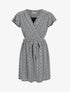 Robe mi-longue à imprimé fleuri - Noir - 1