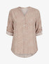 Blouse à imprimé à fleuri - Beige - 4