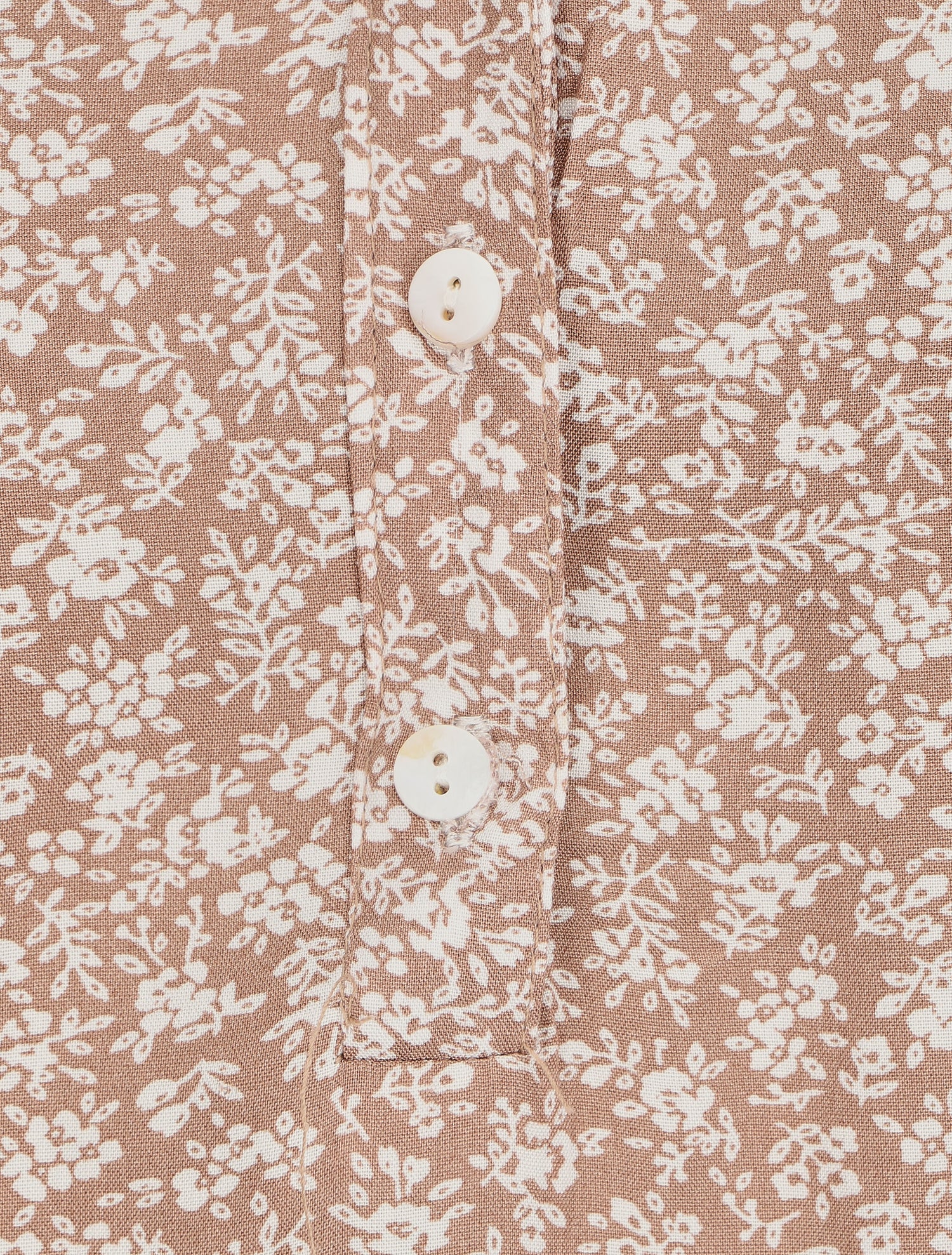 Blouse à imprimé à fleuri - Beige - 3