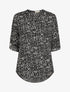Blouse à imprimé à floral - Noir - 1
