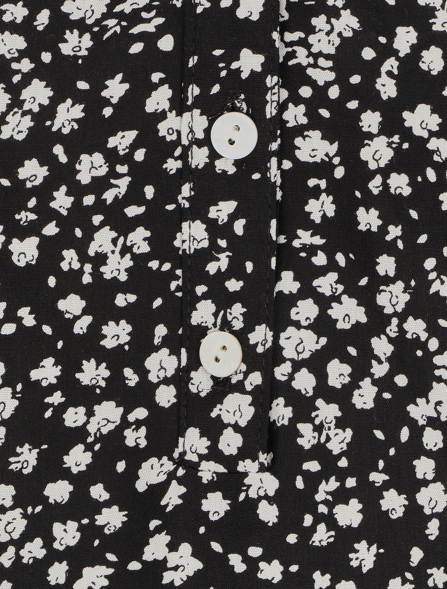 Blouse à imprimé à floral - Noir - 3