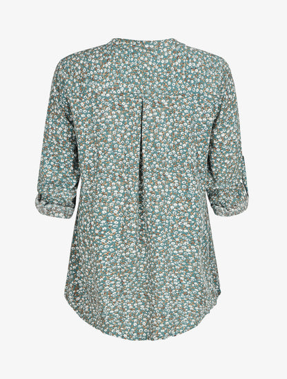 Blouse à imprimé petites fleurs - Vert - 2