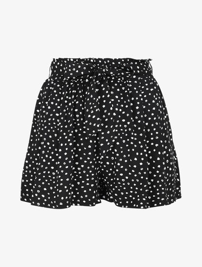 Short à imprimé moucheté - Noir - 1