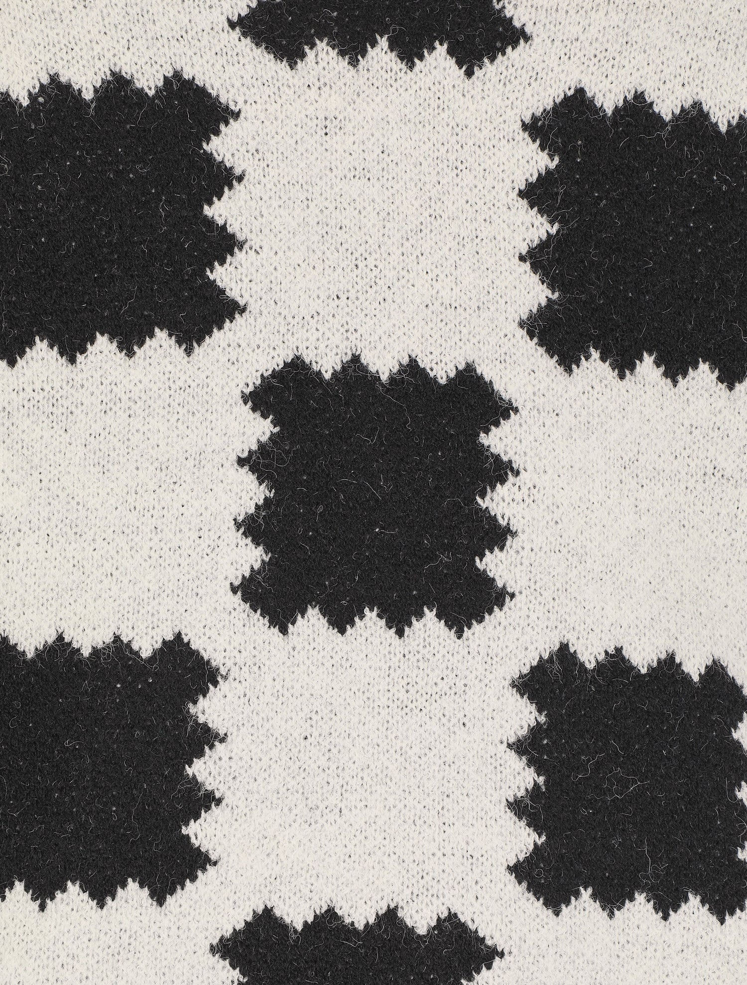 Pull en laine mélangée à motif graphique - Blanc - 3