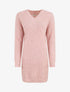 Robe pull à col en V - Rose - 1