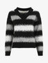 Pull en laine mélangé à motif rayé - Noir - 5