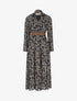Robe longue à motif feuilles d&