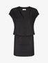Robe courte sans manches à paillettes - Noir - 1