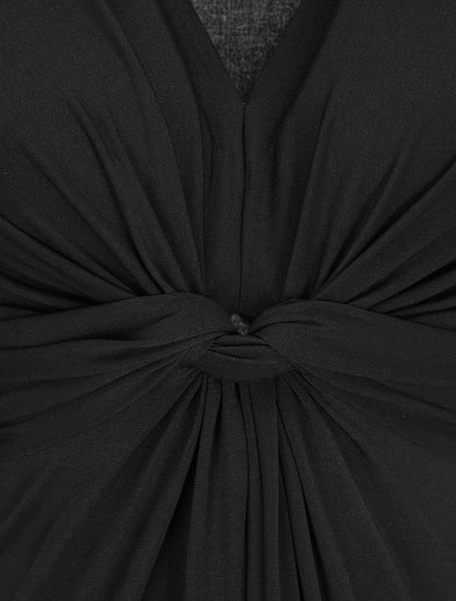 Robe longue fluide - Noir - 3