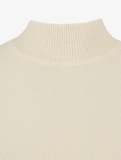 Pull col montant en cachemire mélangé - Beige - 3