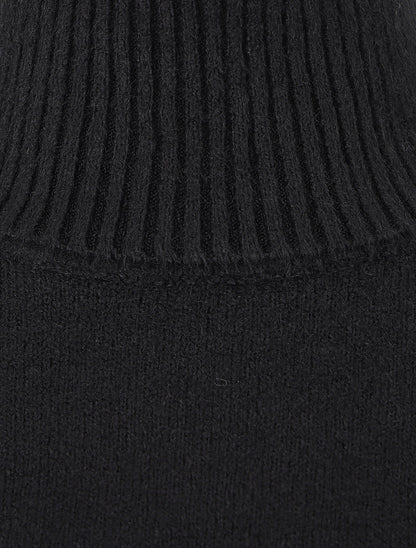 Pull col roulé en cachemire mélangé - Noir - 3