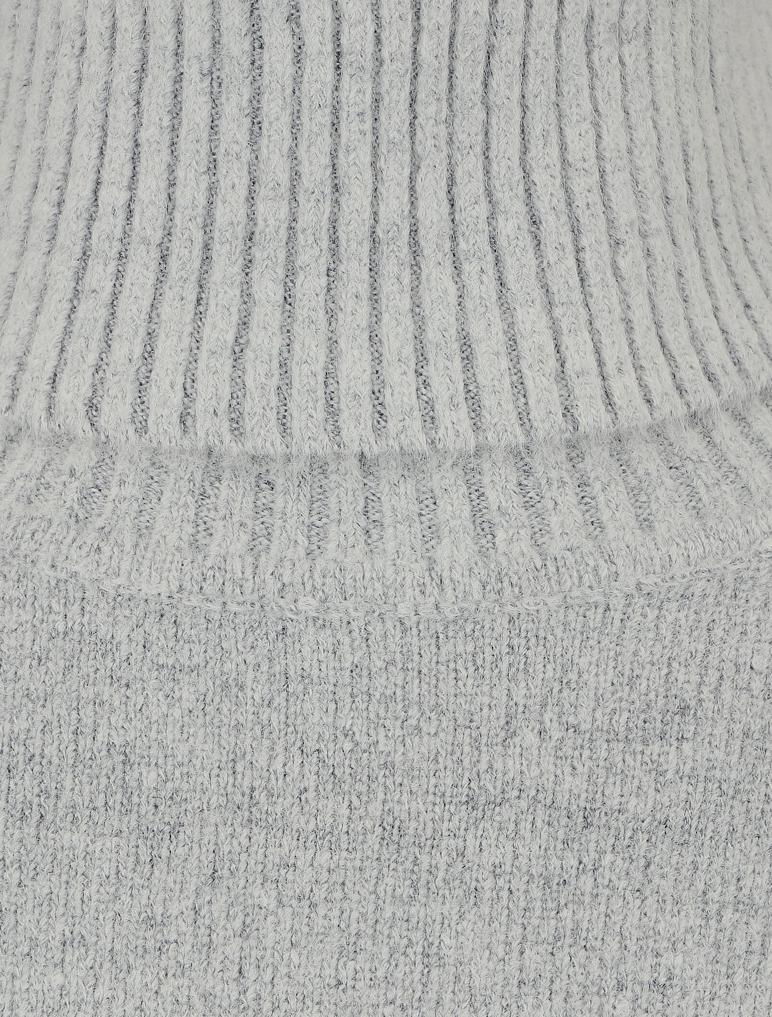 Pull col roulé en cachemire mélangé - Gris clair - 3