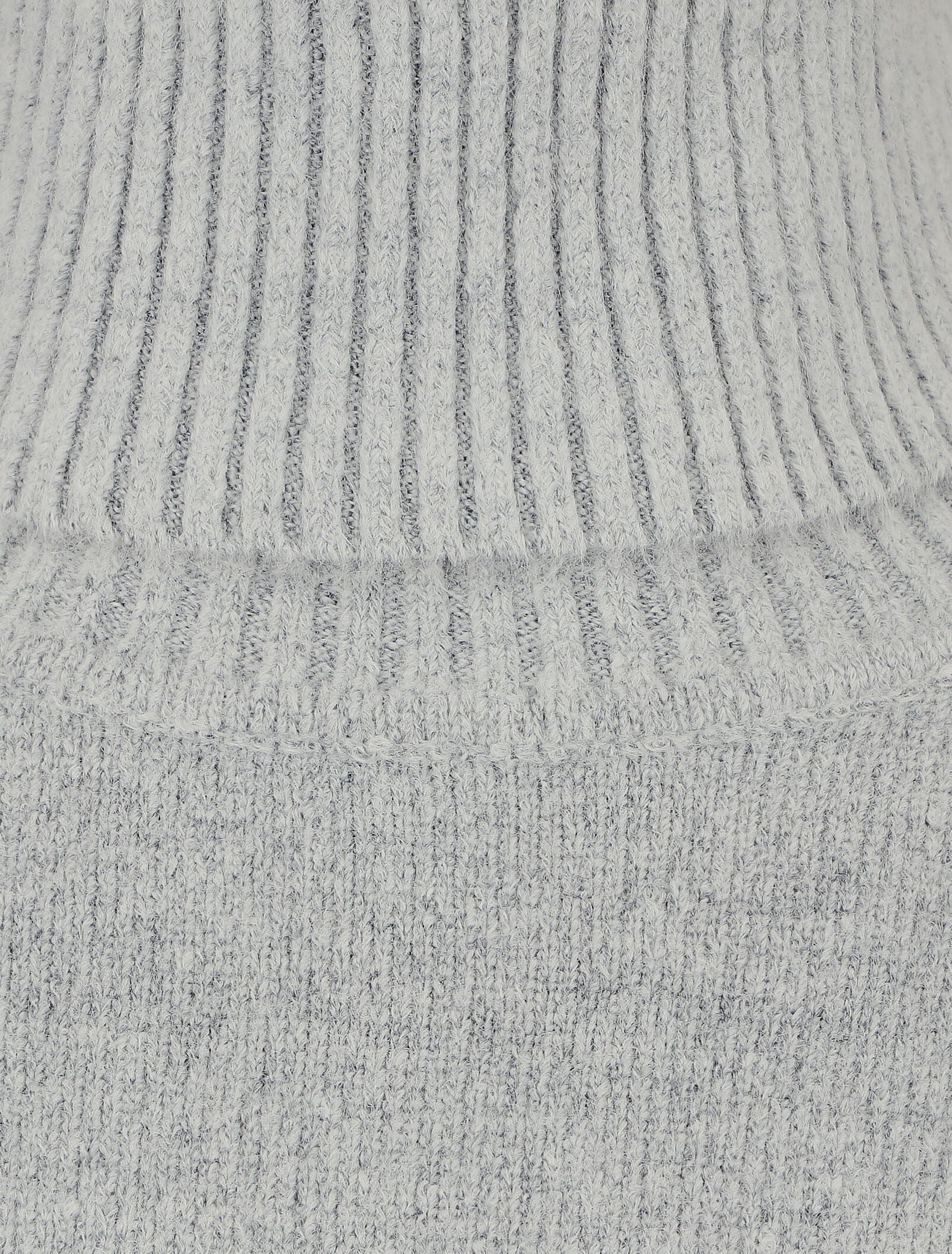 Pull col roulé en cachemire mélangé - Gris clair - 3