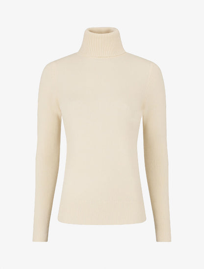 Pull col roulé en cachemire mélangé - Beige - 1