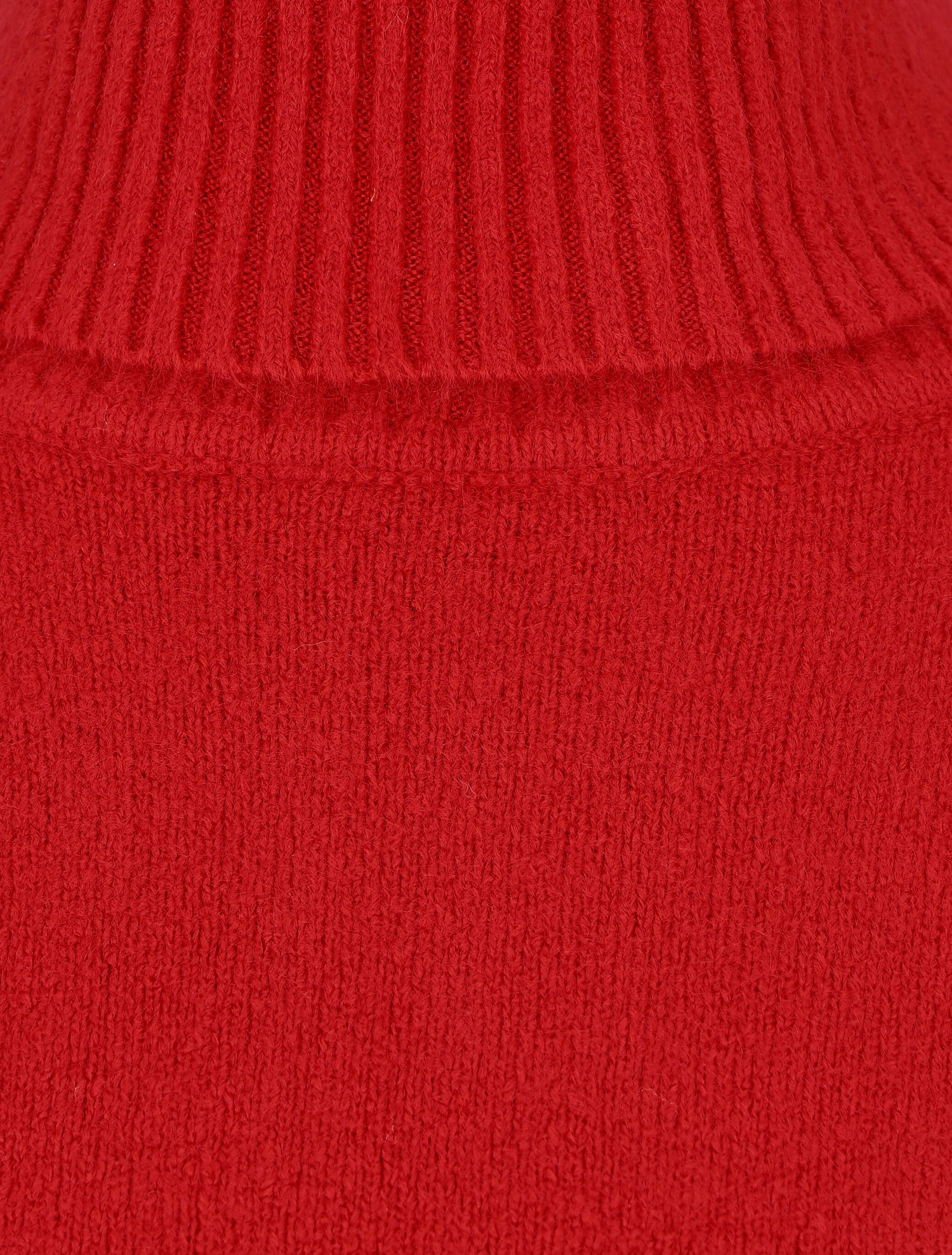 Pull col roulé en cachemire mélangé - Rouge - 3