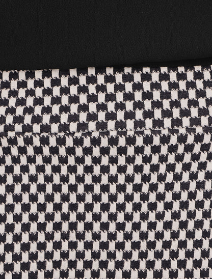 Robe droite à motif damier - Noir/blanc - 3