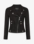 Veste en suédine style perfecto - Noir - 1