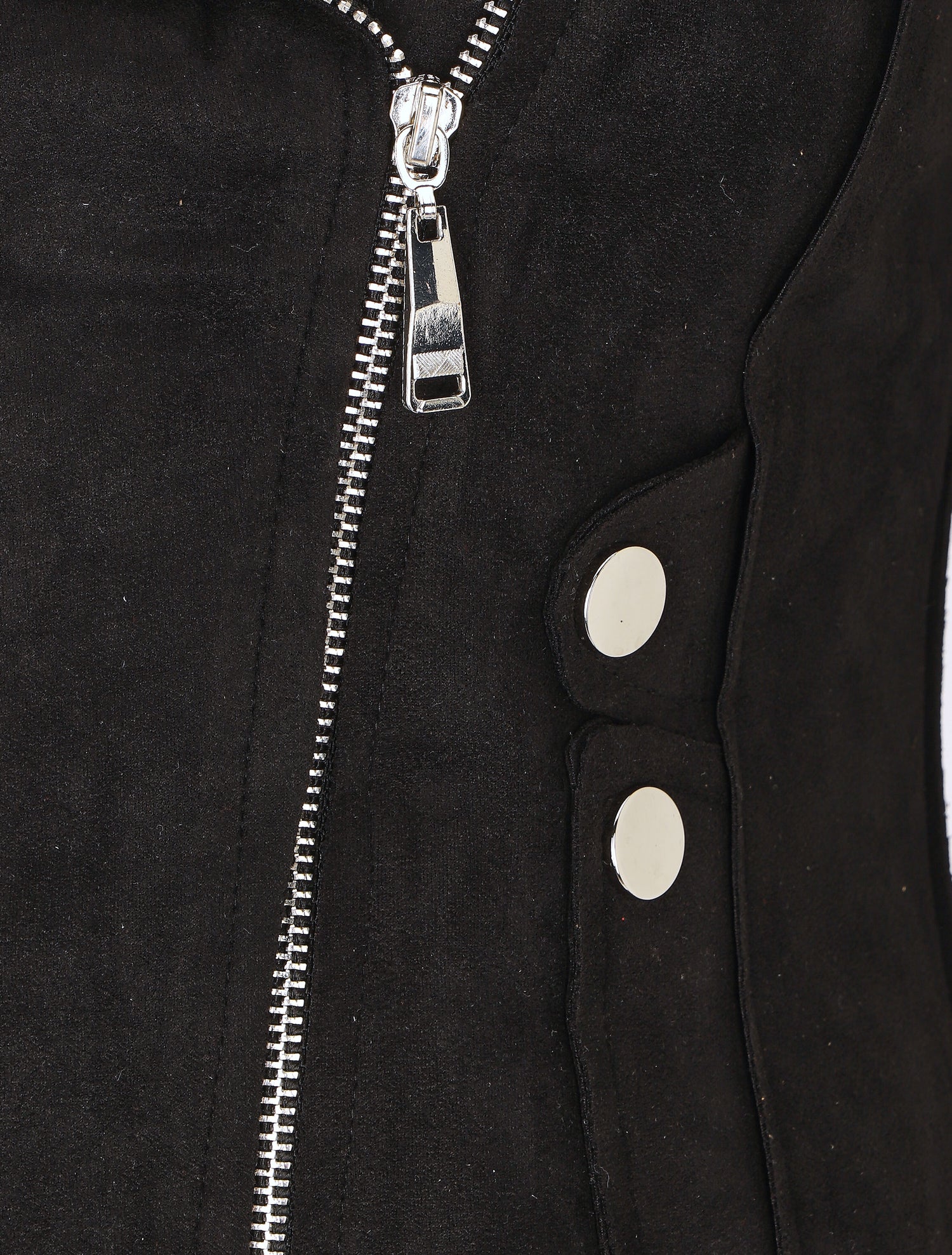 Veste en suédine style perfecto - Noir - 3