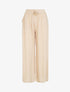 Pantalon fluide coupe droite taille haute - Beige - 1