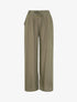 Pantalon fluide coupe droite taille haute - Kaki - 5