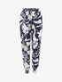 Pantalon style jogging imprimé tropical - Marine - 5