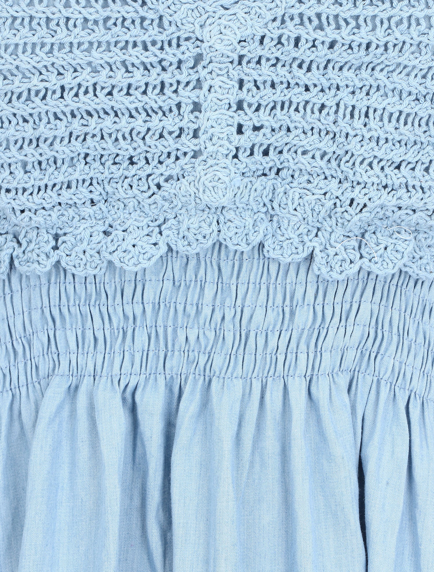 Robe effet jean à buste crochet - Bleu clair - 3
