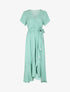 Robe longue à imprimé pois - Vert d&