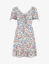 Robe courte imprimé fleuri - Bleu ciel - 5