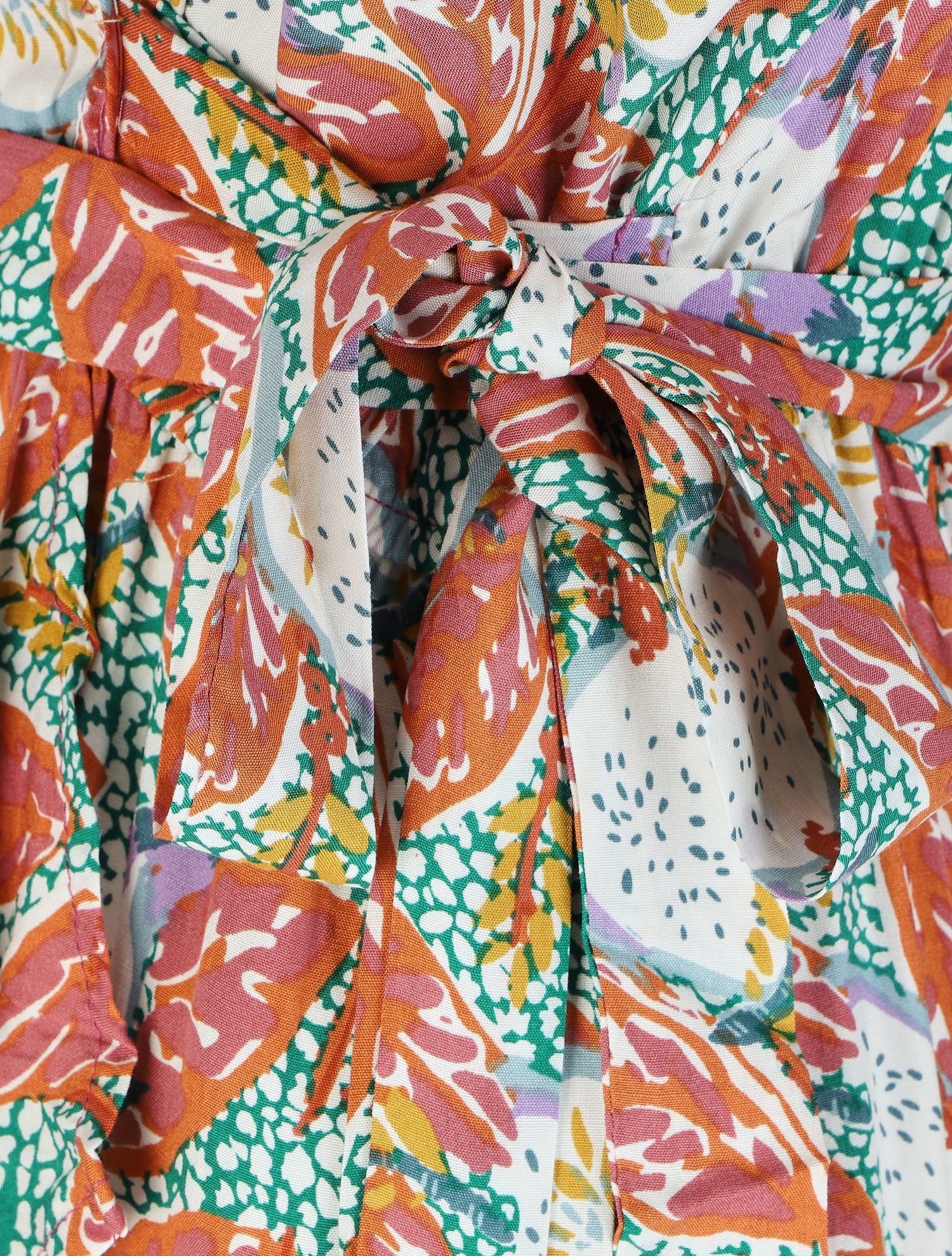Robe longue imprimé fantaisie - Vert - 3
