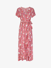 Robe longue imprimé fantaisie - Rose - 1
