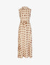 Robe longue graphique sans manches - Bleu/beige - 1