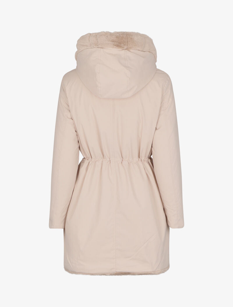 Manteau réversible à capuche - Beige - 2