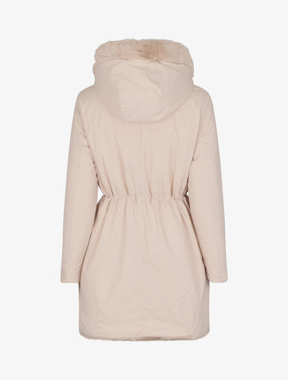 Manteau réversible à capuche - Beige - 2