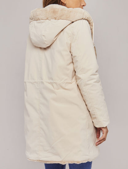 Manteau réversible à capuche - Beige - 5